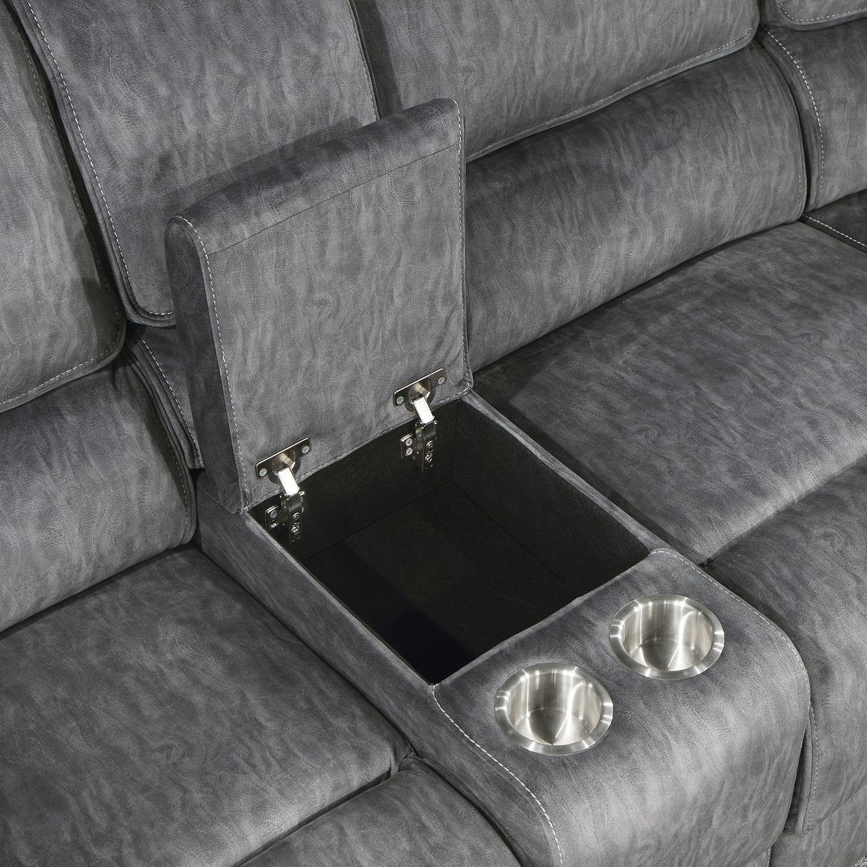 Muirfield Gray Double Reclining Sofa from Homelegance - Luna Furniture