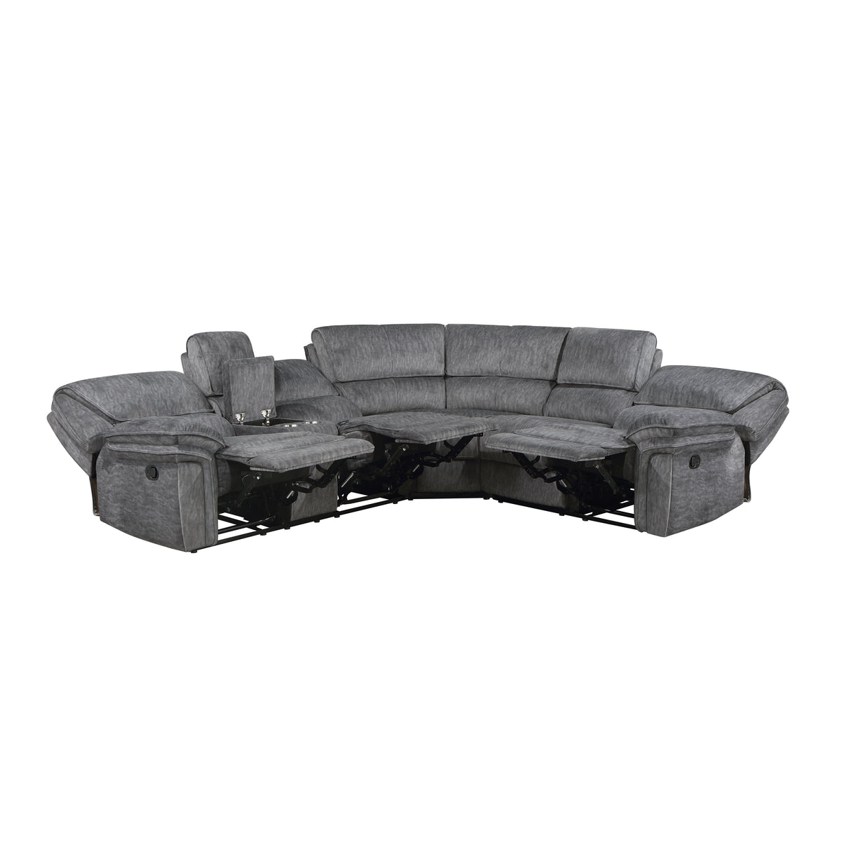 Muirfield Gray Double Reclining Sofa from Homelegance - Luna Furniture