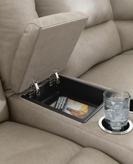 Narwhal Place Pebble 5-Piece Reclining Sectional with Storage Consoles from Ashley - Luna Furniture