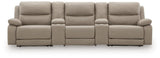 Narwhal Place Pebble 5-Piece Reclining Sectional with Storage Consoles from Ashley Furniture - Luna Furniture