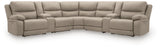 Narwhal Place Pebble 7-Piece Reclining Sectional with Storage Consoles from Ashley Furniture - Luna Furniture