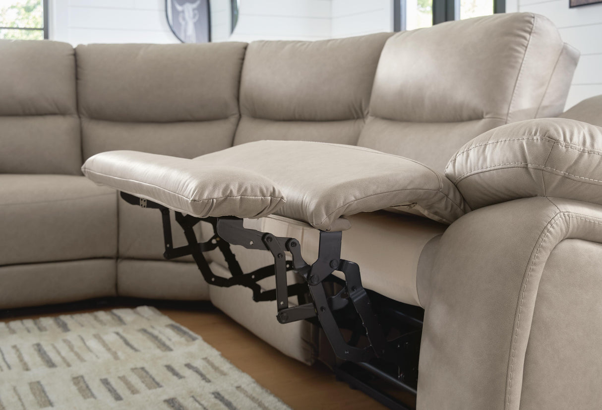 Narwhal Place Pebble 7-Piece Reclining Sectional with Storage Consoles from Ashley Furniture - Luna Furniture