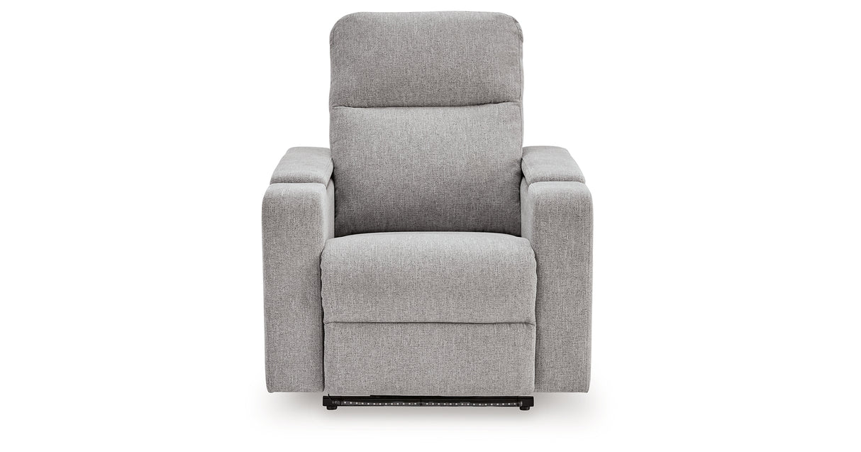 Pineland Pewter Power Glider Recliner with Audio System from Ashley Furniture - Luna Furniture