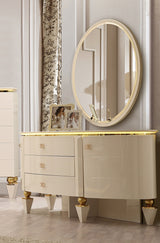 HD-9935 White Gloss Dresser from Homey Design - Luna Furniture