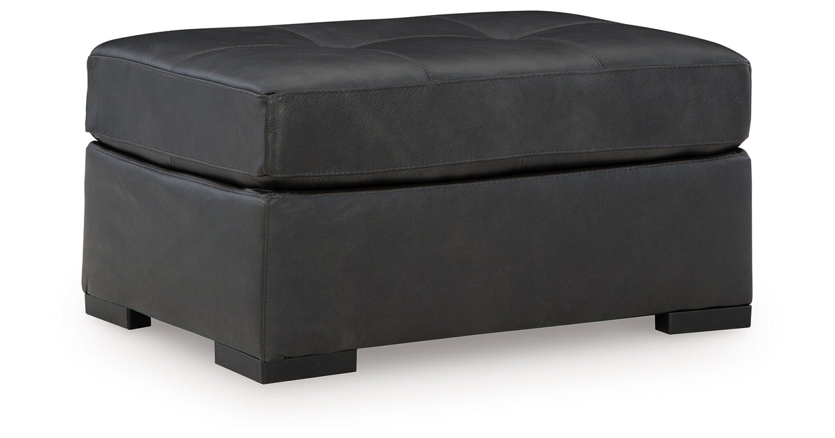 Brindley Pier 4-Piece Sectional with Ottoman in Fog from Ashley - Luna Furniture
