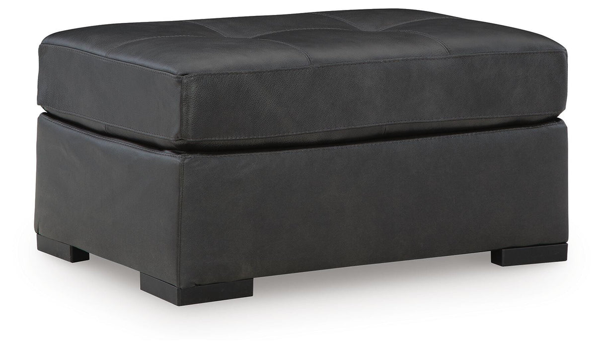 Brindley Pier 4-Piece Sectional with Ottoman in Fog from Ashley - Luna Furniture