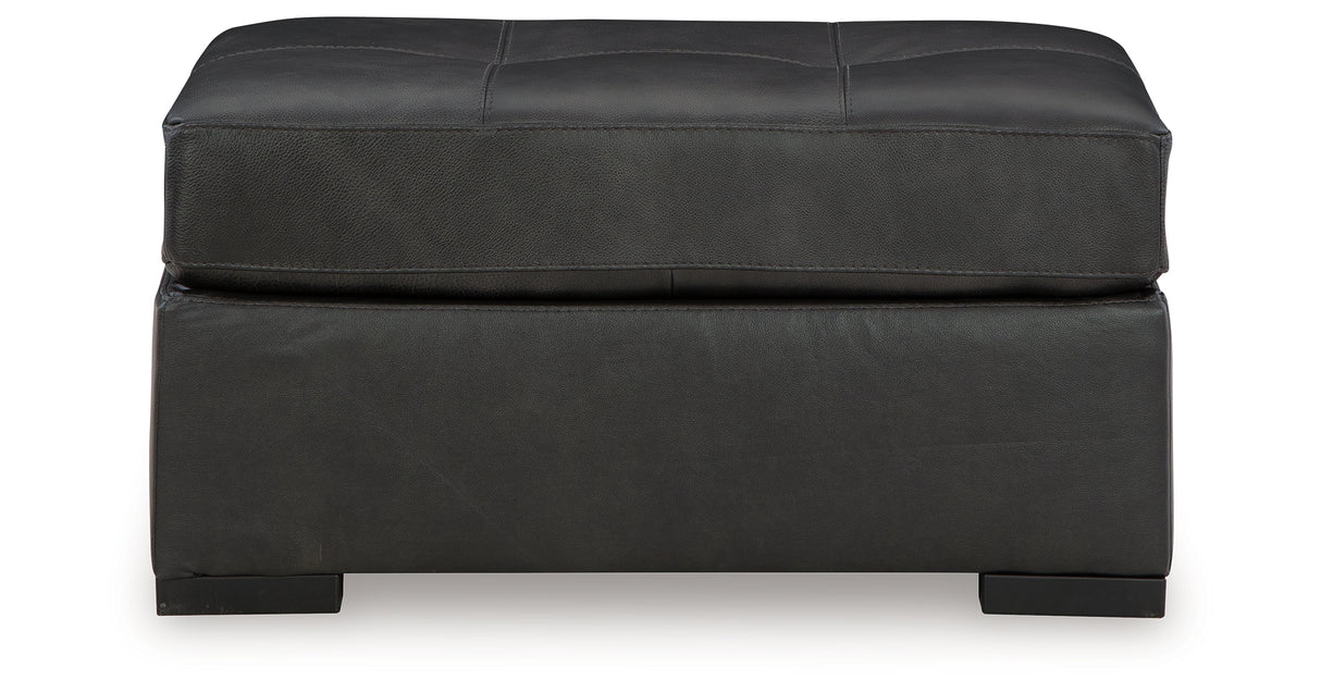 Brindley Pier 4-Piece Sectional with Ottoman in Fog from Ashley - Luna Furniture