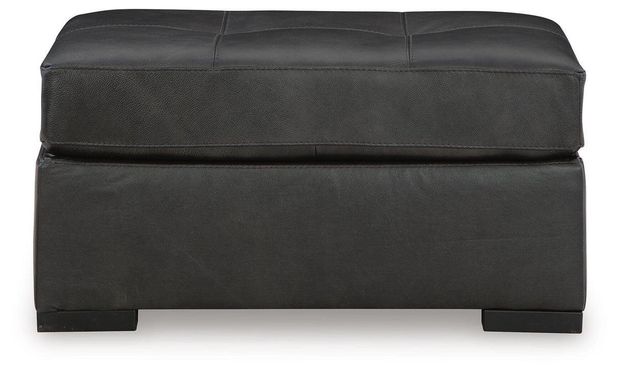 Brindley Pier 4-Piece Sectional with Ottoman in Fog from Ashley - Luna Furniture