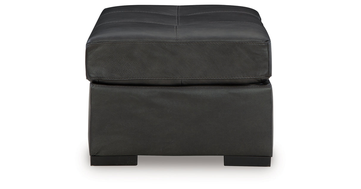 Brindley Pier 4-Piece Sectional with Ottoman in Fog from Ashley - Luna Furniture