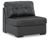 Brindley Pier 4-Piece Sectional with Ottoman in Fog from Ashley - Luna Furniture
