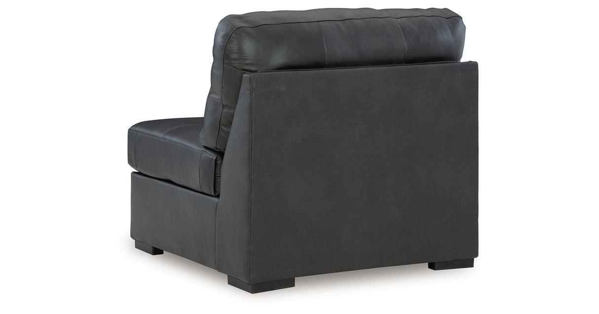 Brindley Pier 4-Piece Sectional with Ottoman in Fog from Ashley - Luna Furniture