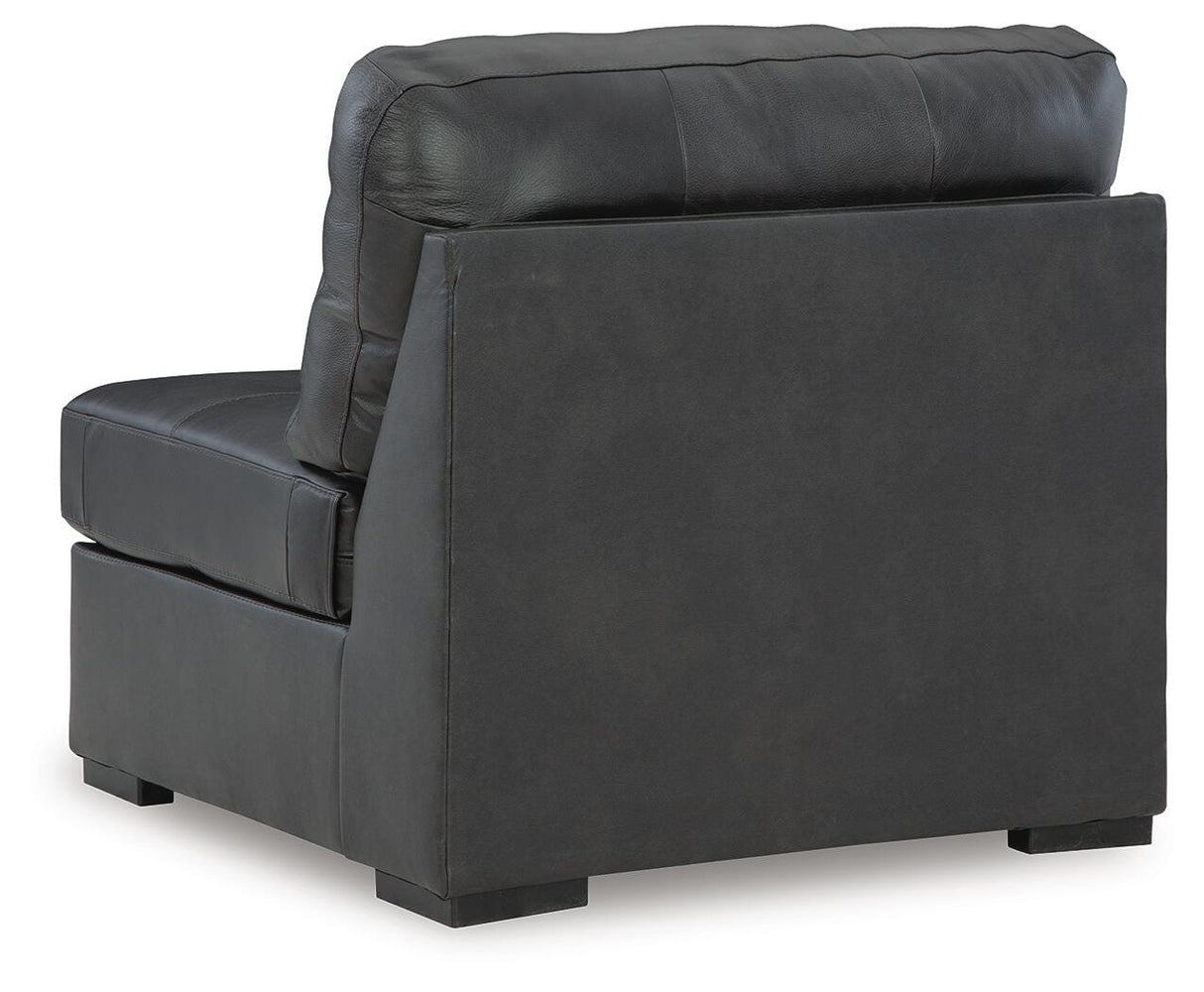 Brindley Pier 4-Piece Sectional with Ottoman in Fog from Ashley - Luna Furniture