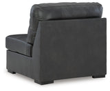 Brindley Pier 4-Piece Sectional with Ottoman in Fog from Ashley - Luna Furniture