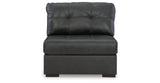 Brindley Pier 4-Piece Sectional with Ottoman in Fog from Ashley - Luna Furniture