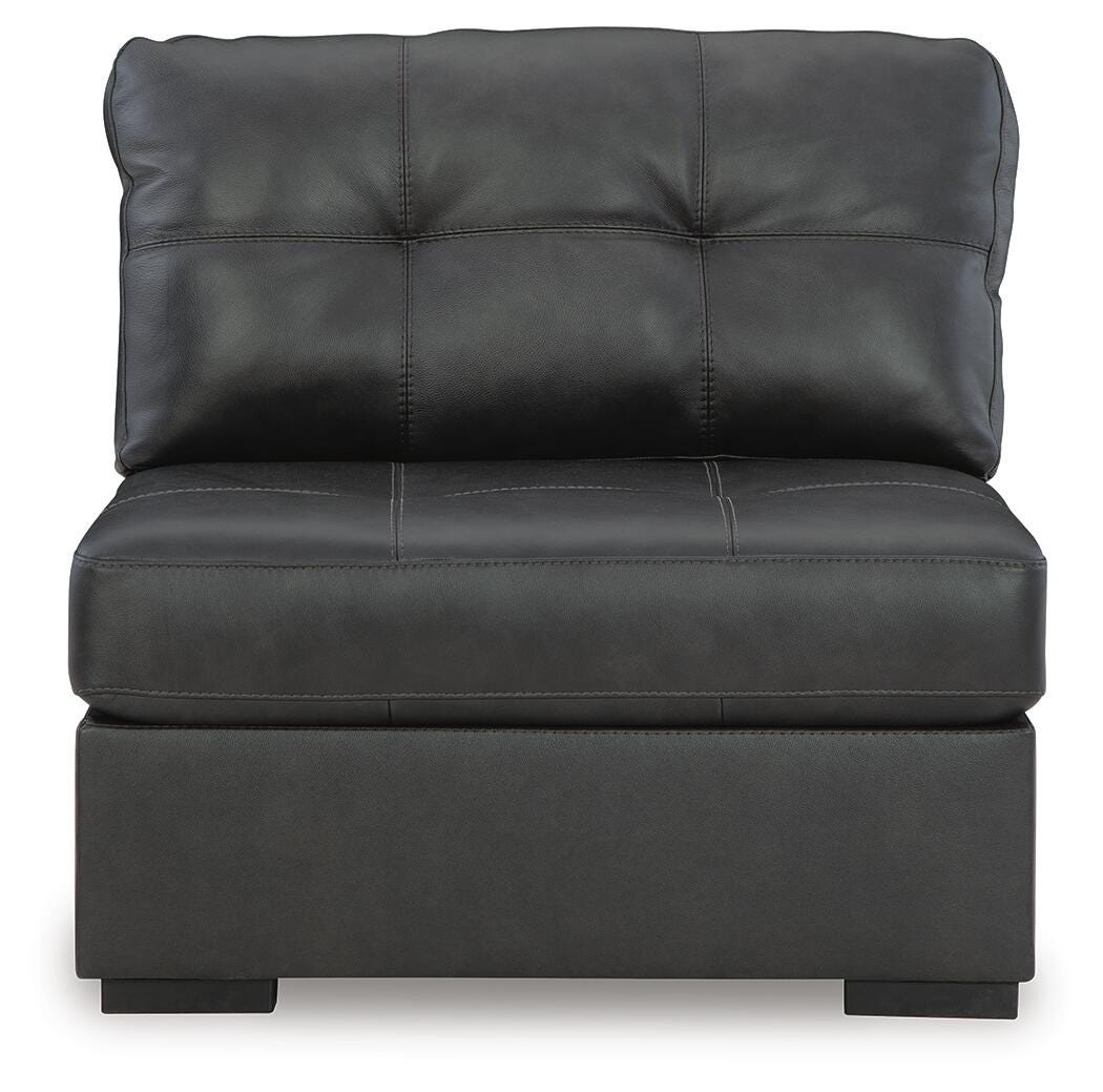 Brindley Pier 4-Piece Sectional with Ottoman in Fog from Ashley - Luna Furniture