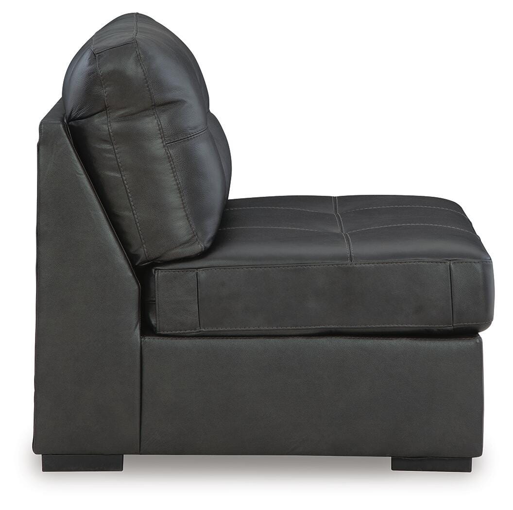 Brindley Pier 4-Piece Sectional with Ottoman in Fog from Ashley - Luna Furniture