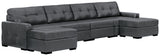 Brindley Pier 4-Piece Sectional with Ottoman in Fog from Ashley - Luna Furniture