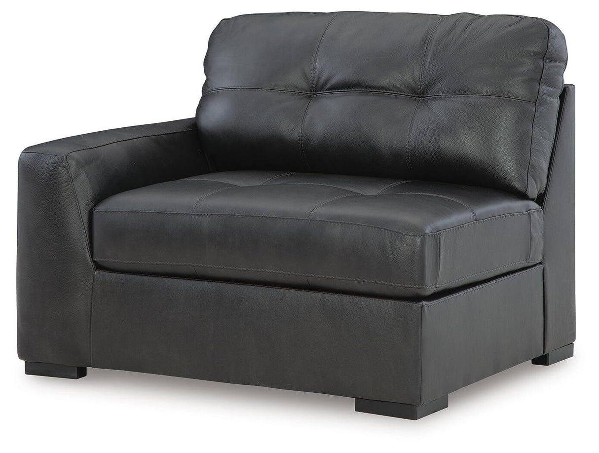 Brindley Pier 4-Piece Sectional with Ottoman in Fog from Ashley - Luna Furniture