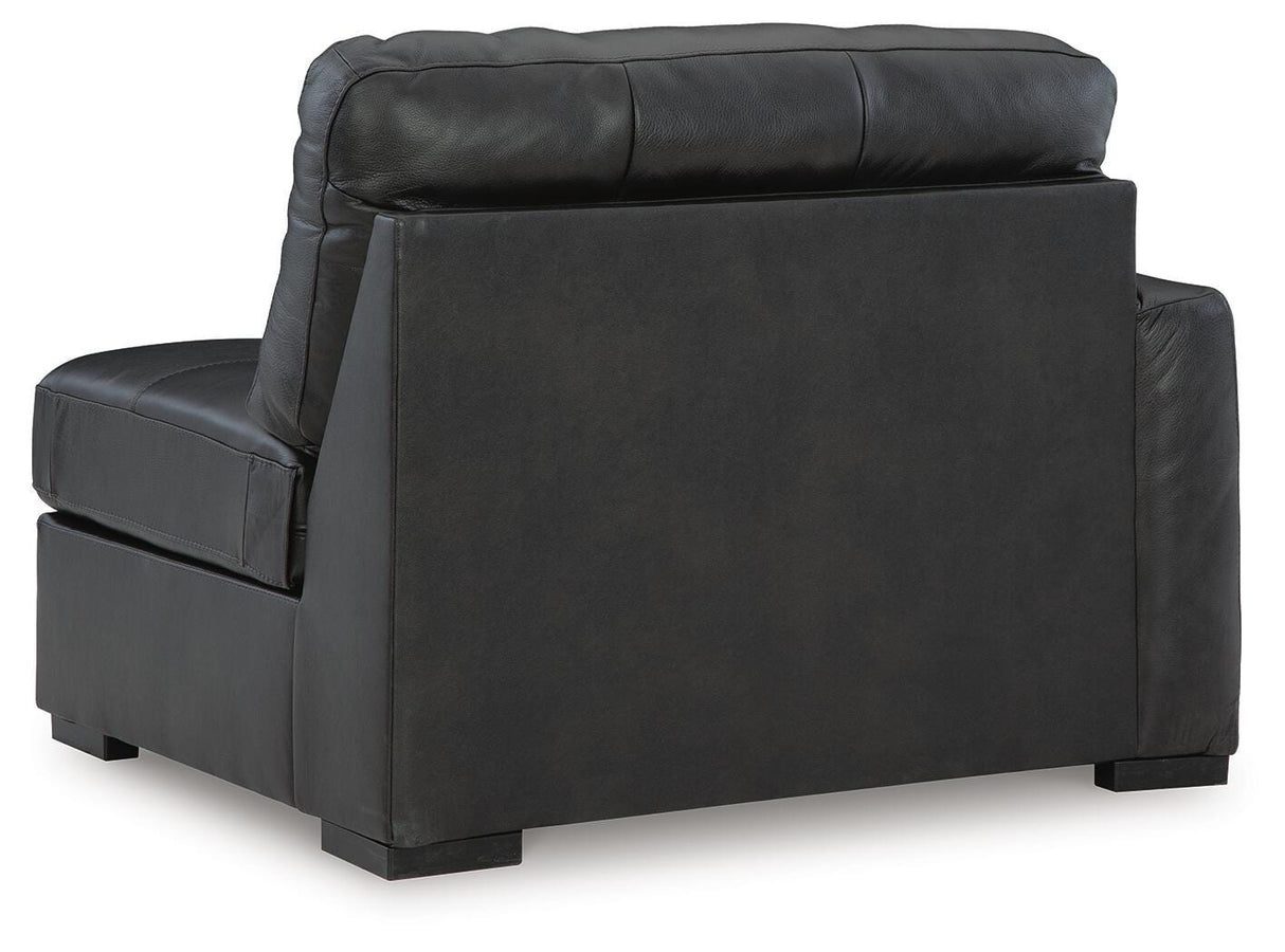 Brindley Pier 4-Piece Sectional with Ottoman in Fog from Ashley - Luna Furniture