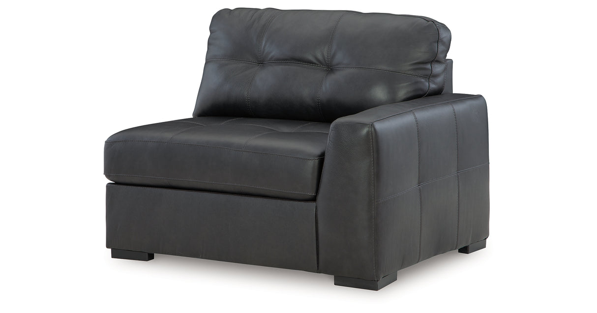 Brindley Pier 4-Piece Sectional with Ottoman in Fog from Ashley - Luna Furniture