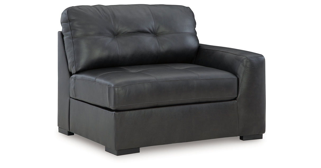 Brindley Pier 4-Piece Sectional with Ottoman in Fog from Ashley - Luna Furniture