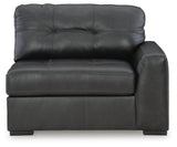 Brindley Pier 4-Piece Sectional with Ottoman in Fog from Ashley - Luna Furniture