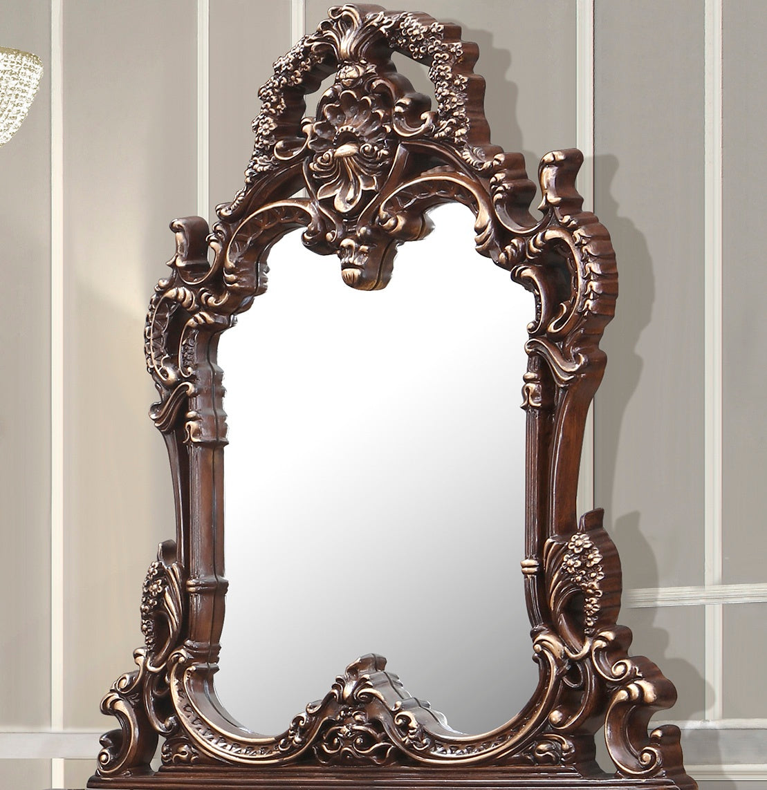 HD-998C Cherry Walnut Mirror from Homey Design - Luna Furniture