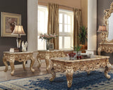 HD-998G Marbled Metallic Gold 3-Piece Coffee Table Set from Homey Design - Luna Furniture