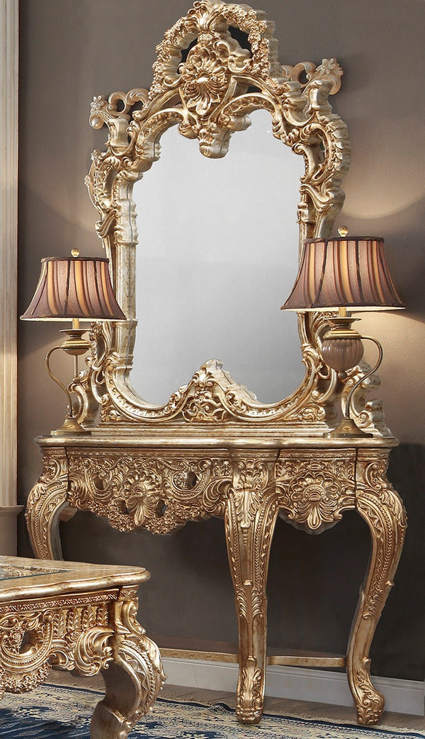 HD-998G Marbled Metallic Gold Console