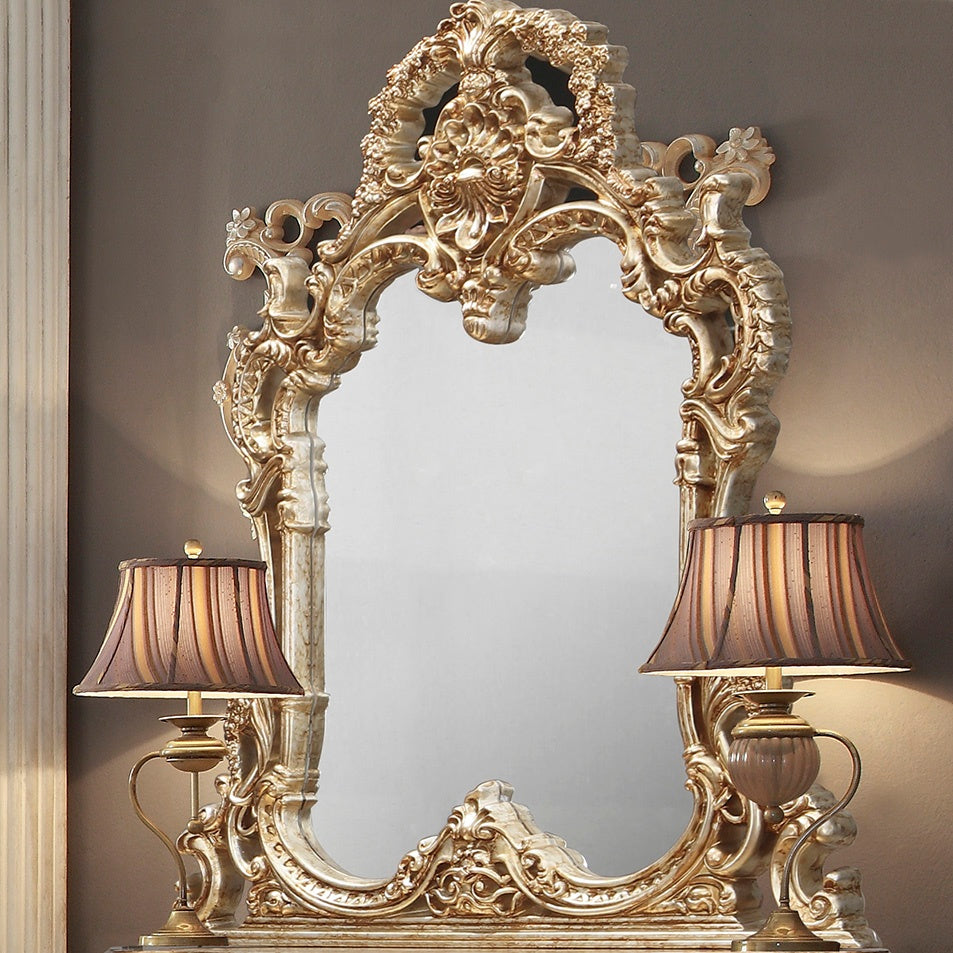 HD-998G Marbled Metallic Gold Mirror from Homey Design - Luna Furniture