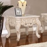 HD-998I Ivory/Metallic Gold Highlights End Table from Homey Design - Luna Furniture