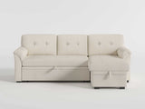 Elara Beige 2-Piece Reversible RAF Sectional with Hidden Storage and Pull-out Bed from Homelegance - Luna Furniture