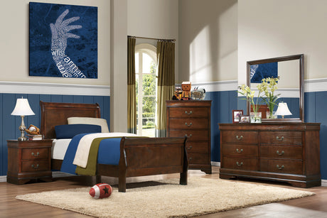 Mayville Brown Cherry Dresser from Homelegance - Luna Furniture