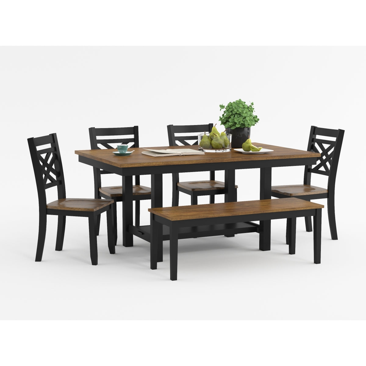 Tyler Brown/Black Side Chair, Set of 2 from Homelegance - Luna Furniture
