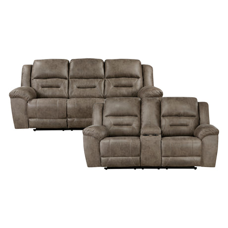 Hazen Black Double Reclining Sofa from Homelegance - Luna Furniture