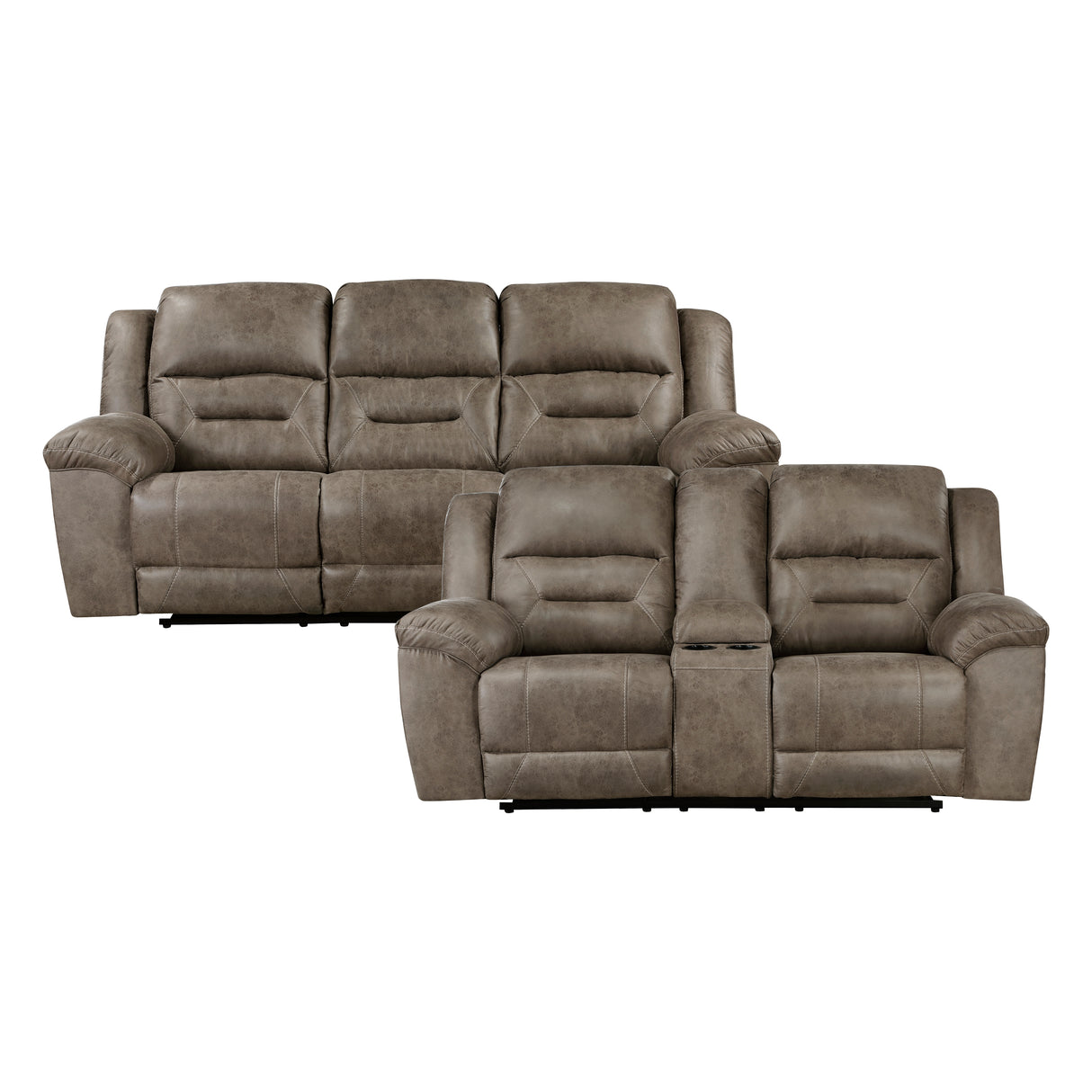 Hazen Brown Microfiber Rocker Reclining Chair from Homelegance - Luna Furniture