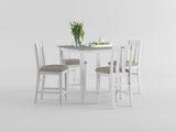 Lowell Bright White/Weathered Gray 5-Piece Counter Height Set from Homelegance - Luna Furniture