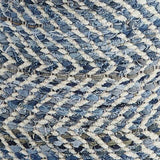 Chevron Blue Pouf from Ashley Furniture - Luna Furniture