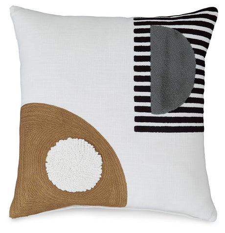 Longsum Black/White/Honey Pillow from Ashley Furniture - Luna Furniture