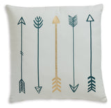 Gyldan White/Teal/Gold Pillow from Ashley Furniture - Luna Furniture