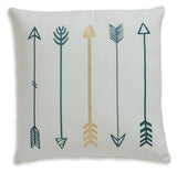 Gyldan White/Teal/Gold Pillow from Ashley - Luna Furniture