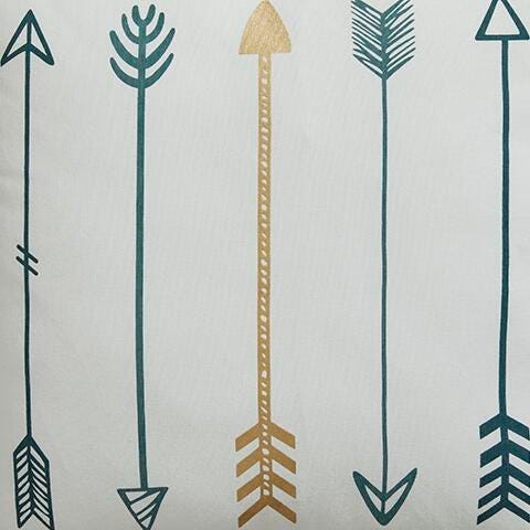 Gyldan White/Teal/Gold Pillow from Ashley Furniture - Luna Furniture