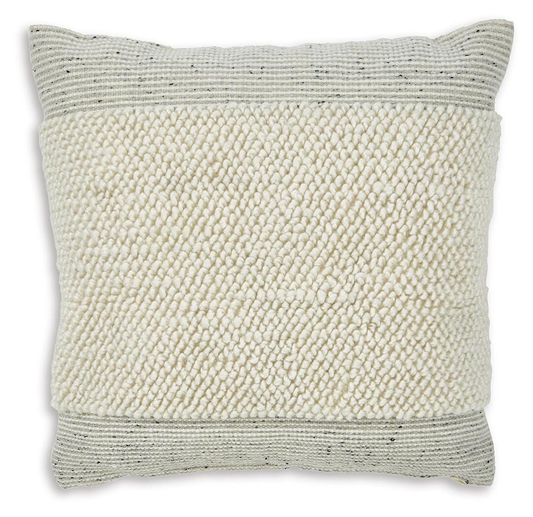 Rowcher Gray/White Pillow from Ashley Furniture - Luna Furniture
