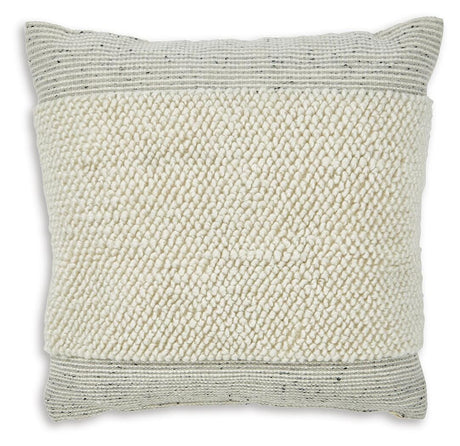 Rowcher Gray/White Pillow from Ashley Furniture - Luna Furniture