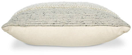 Rowcher Gray/White Pillow from Ashley Furniture - Luna Furniture