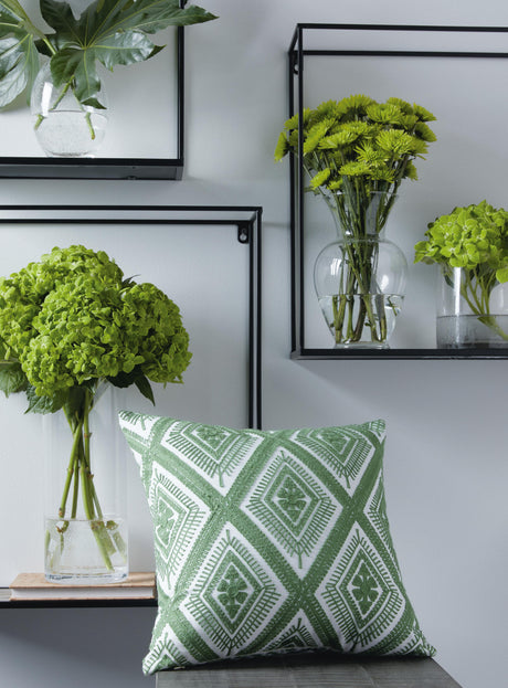 Bellvale Green/White Pillow from Ashley Furniture - Luna Furniture