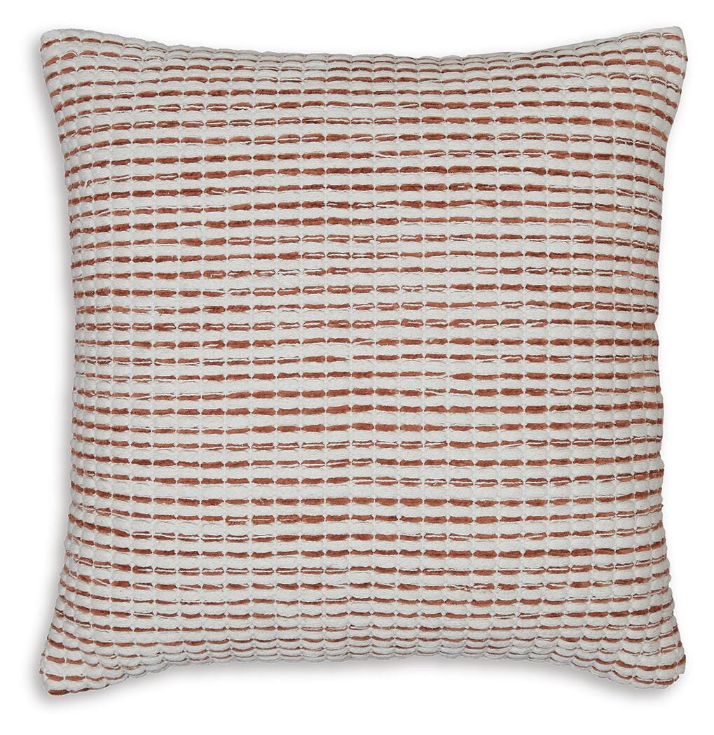 Nashlin White/Rust Pillow from Ashley - Luna Furniture