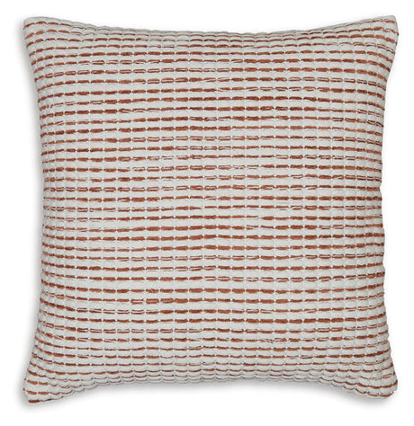 Nashlin White/Rust Pillow from Ashley - Luna Furniture