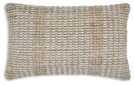 Hathby Tan/White Pillow from Ashley - Luna Furniture