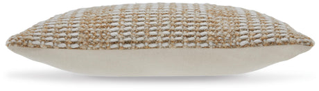 Hathby Tan/White Pillow from Ashley - Luna Furniture